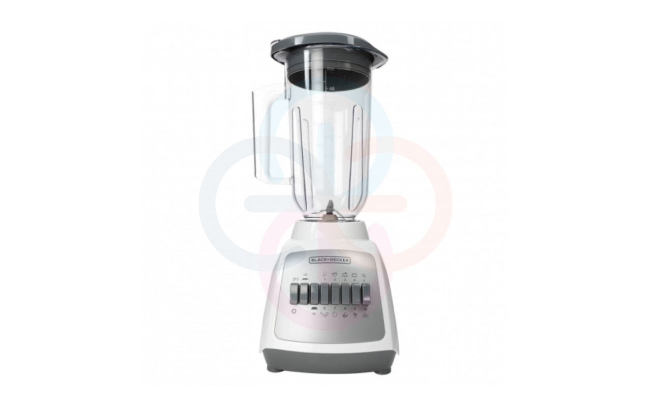 ‌‌Licuadora con jarra Black+Decker, 10 velocidades, Blanco.