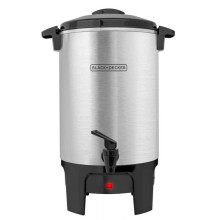 Precoladora eléctrica 40 tazas Black+Decker, acero inoxidable.