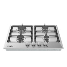Estufa empotrable Whirlpool de gas, 24”, 4 hornillas, acero.