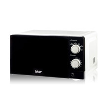 Microondas Oster 17” independiente, 0.7 pies cúbicos, blanco.