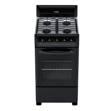 Estufa Whirlpool gas independiente 20’’, 4 hornillas, negro.