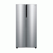 Nevera Midea 33” lado a lado (”Side by side”) 16 pies cúbicos, acero.