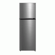 Nevera Midea 22” congelador arriba (”Top freeezer”), 10 pies cúbicos, acero.