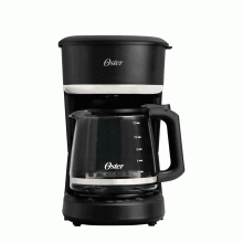 Cafetera de 12 tazas Oster, negro.