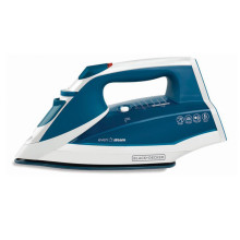 ‌‌Plancha a vapor Black+Decker, azul/blanco.