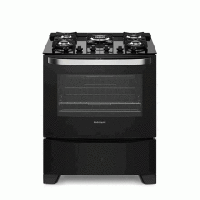 Estufa Frigidaire, gas independiente 30”, 5 hornillas selladas, negro.