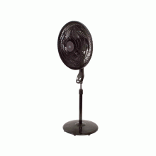 Abanico de pedestal Kenmore 18”, negro.