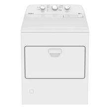 Secadora a gas Whirlpool, carga frontal 28”, 40 libras, blanco.
