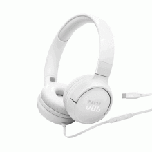 Headphone JBL wired over-ear USB-C, Blanco.