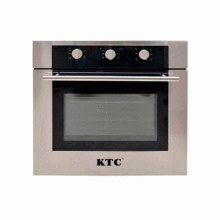 Horno de gas KTC CEC-65QMA75011-RK, individual empotrable 23”, platiado.
