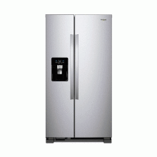 Nevera Whirlpool 36” lado a lado (”Side by side”) 25 pies cúbicos, Acero inoxidable.