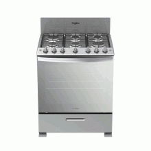 Estufa Whirlpool gas independiente 30’’, 6 hornillas, gris.