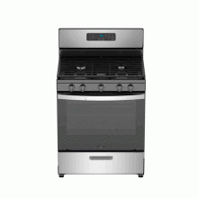 Estufa Whirlpool gas independiente 30’’, 5 hornillas, Silver.