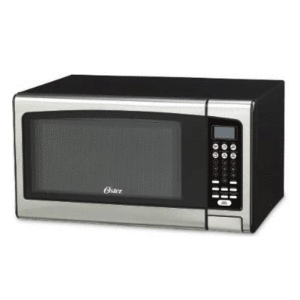 Microondas Oster 19”, independiente, 1.0 pies cúbicos, negro/gris.