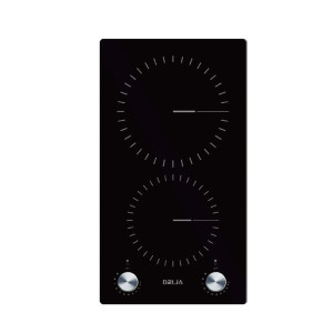 Estufa empotrable Drija, eléctrica 12'', 2 hornillas, Negro.