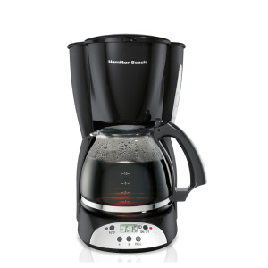 Cafetera Hamilton Beach de 12 tazas, negro.