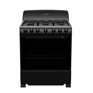 Estufa Mabe, gas independiente 30”, 6 hornillas, Negro.