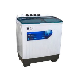 Lavadora semiautomatica Midea 43”, 35 libras, azul.