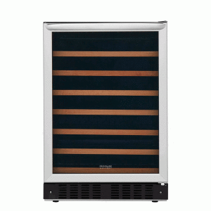 Vinera Frigidaire, 24”, 52 botellas, negro/acero.