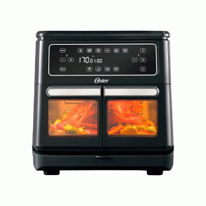‌Freidora de aire eléctrica de 11 litros doble Oster, Negro.