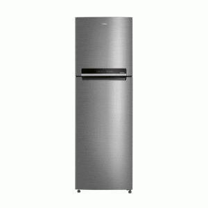 Nevera Midea 24” congelador arriba (”Top freeezer”), 15 pies cúbicos, acero.
