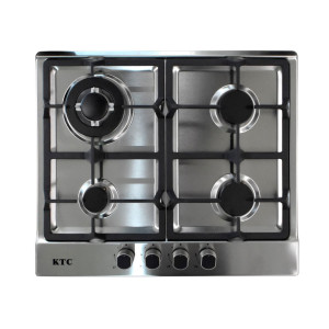 Estufa empotrable KTC, de gas, 24”, 4 hornillas, acero inoxidable.
