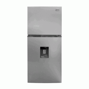 Nevera American congelador arriba (“top freezer”) 15 pies cúbicos, Silver.