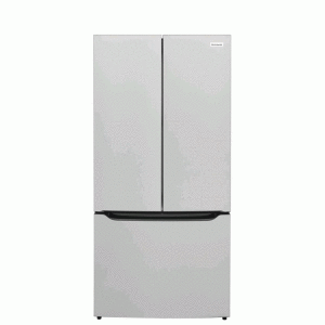Nevera Frigidiare 33” Puerta francesa (”French Door”) 3 puertas, 20 pies cúbicos, Acero.