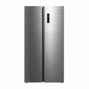 Nevera Midea 36” lado a lado (”Side by side”) 18 pies cúbicos, Acero.