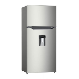 Nevera Frigidaire 27” congelador arriba (“top freezer”) 17 pies cúbicos, acero.