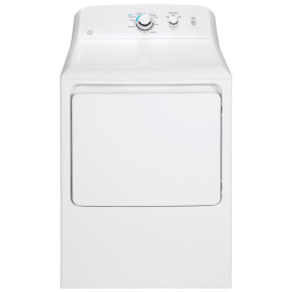 Secadora a gas GE carga frontal 27", 7.2 pies cúbicos, blanco.