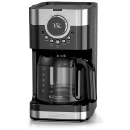 Cafetera de 12 tazas BLACK+DECKER, negro.