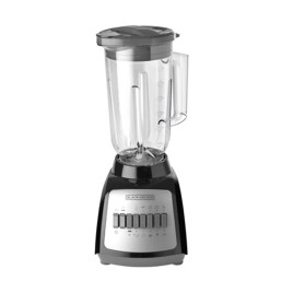 Licuadora con jarra Black+Decker, 10 velocidades, Negro.