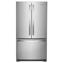 Nevera Whirlpool 36", Puerta francesa ("French door"), 25 pies cúbicos, acero