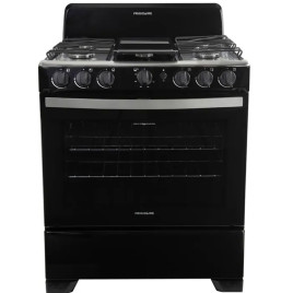 ‌Estufa Frigidaire, gas independiente 30”, 6 hornillas selladas, negro
