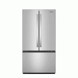 Nevera Whirlpool 36", Puerta francesa ("French door"), 31 pies cúbicos, acero.