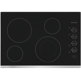‌‌Estufa empotrable Frigidaire eléctrico  30’’, 4 hornillas, vitro/negro.