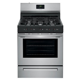 Estufa Frigidaire, gas independiente 30", 5 hornillas, acero