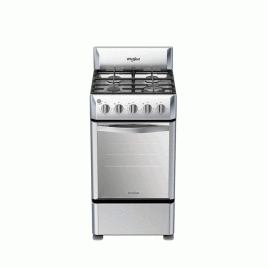 Estufa Whirlpool gas independiente 20", 4 hornillas, Acero.