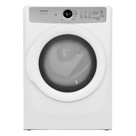 ‌Secadora a gas Frigidaire, carga frontal 27", 46 libras, blanco.