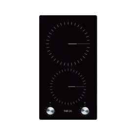 Estufa empotrable Drija, eléctrica 12'', 2 hornillas, Negro.