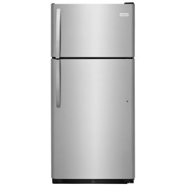 Nevera Frigidaire 30" congelador arriba (“top freezer”) 18 pies cúbicos, acero inoxidable.