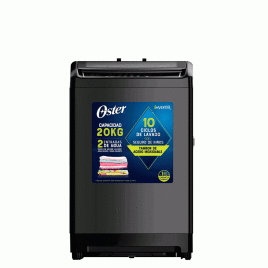 Lavadora automática Oster 27”, 44 libra, Gris.
