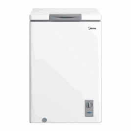 Freezer Midea horizontal 24”, 5 pies cúbicos, blanco.