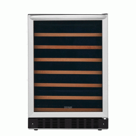 Vinera Frigidaire, 24”, 52 botellas, negro/acero.