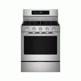 Estufa KitchenAid, gas independiente 30”, 5 hornillas, Acero.