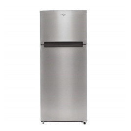 Nevera Whirlpool 29” congelador arriba (”Top freezer”) 18 pies cúbicos, platinada