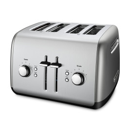 Tostadora de 4 rebanadas KitchenAid, platinado.