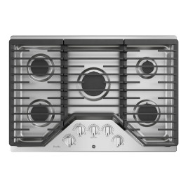 Estufa empotrable GE de gas 36", 5 hornillas, acero inoxidable.