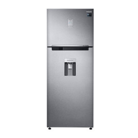 Nevera Samsung 27” congelador arriba (“Top freezer”) 16 pies cúbicos, inverter, acero.